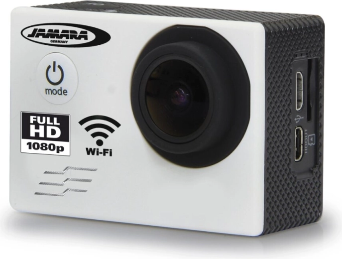 Cameră de acțiune Jamara Camara Full HD Pro WiFi V2 albă