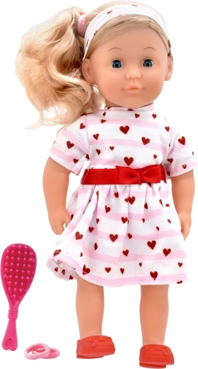 Dolls World păpușa Charlotte 36 cm – prințesă roz cu inimioare