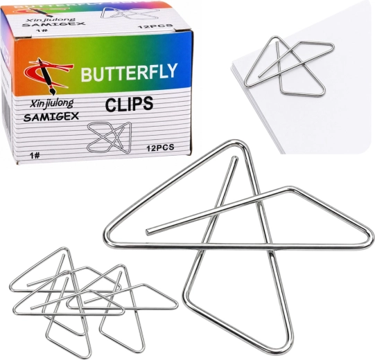 Cleme metalice în cruce tip „fluture” 24 mm (100 buc.)
