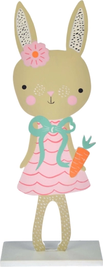 Decorațiune de Paște din lemn iepuraș 17,5 cm