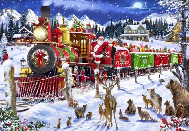 Puzzle Moș Crăciun Express BLUEBIRD 1000 de piese