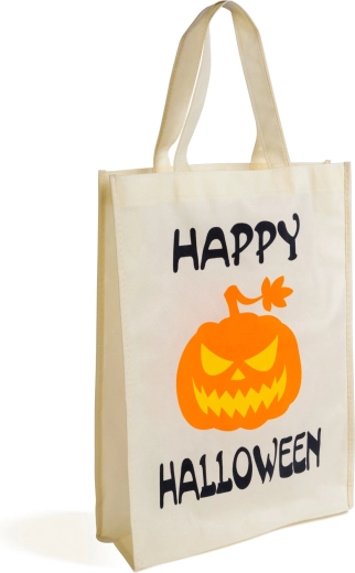 Saco cadou de Halloween cu dovleac și inscripția Happy Halloween 30 × 40 cm