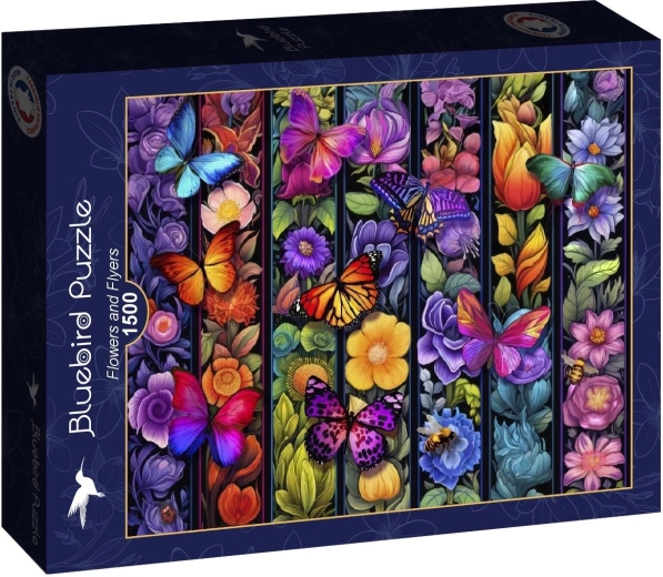 Puzzle Bluebird Flori și fluturi, 1500 de piese