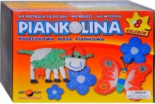 Piankolina – plastilină spumoasă, 8 culori standard