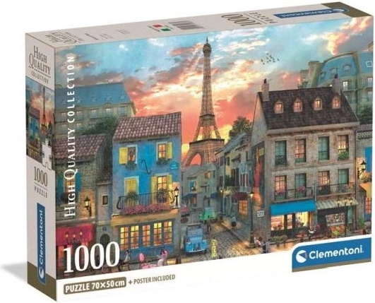 Puzzle Clementoni Străzile Parisului, 1000 de piese