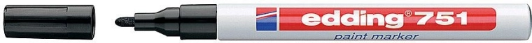 Marker lăcuit Edding 751 negru