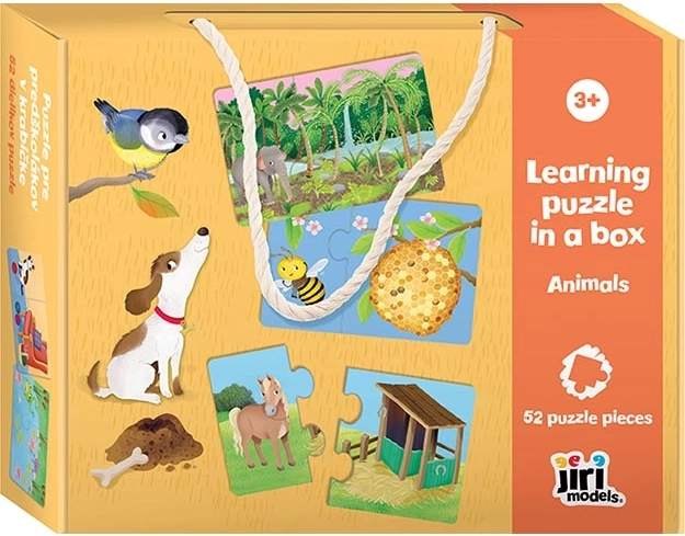 Puzzle în cutie – animăluțe pentru preșcolari