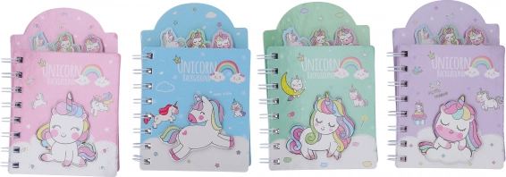 Carnet de notițe cu motiv unicorn