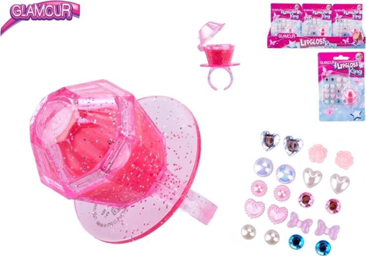 Set Glamour de frumusețe cu inel și autocolante pentru cercei