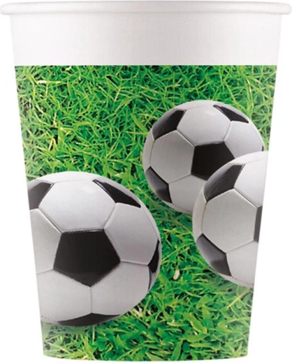 Pahare de hârtie Fotbal 200 ml, 8 buc.