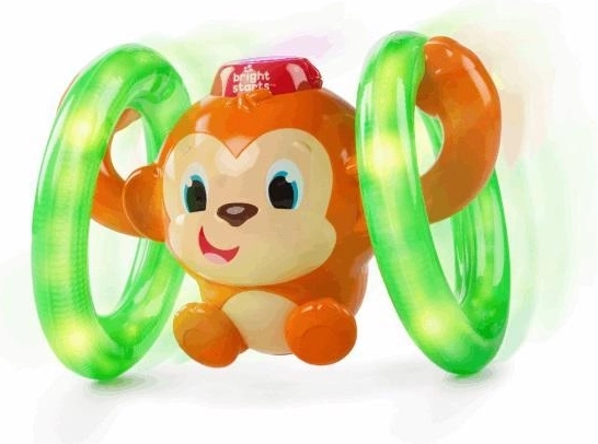 Bright Starts maimuțică muzicală luminoasă Roll & Glow, 6–36 luni