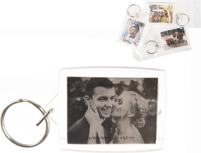 Breloc din plastic pentru fotografie 3,5 × 4,5 cm