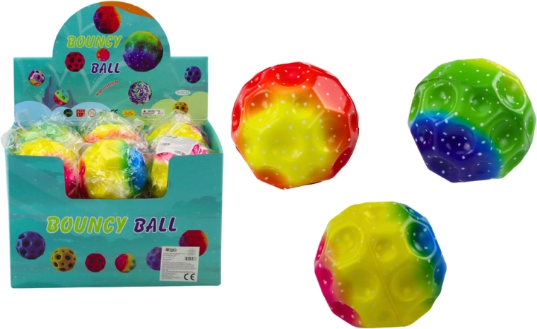 Mingea luminoasă de frământat cu gropițe 9,5 cm în culori