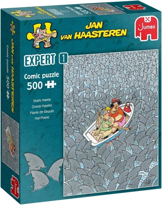 Puzzle JUMBO Jan van Haasteren Expert 1: Mania rechinilor 500 piese