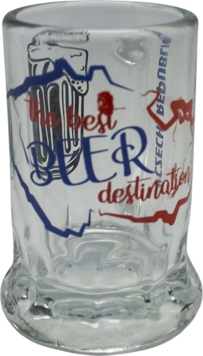 Mini halbă din sticlă 40 ml – bere