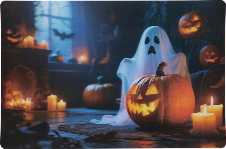 Suport de masă Halloween din polipropilenă 42 × 28 cm, mix de decoruri - 1 bucată