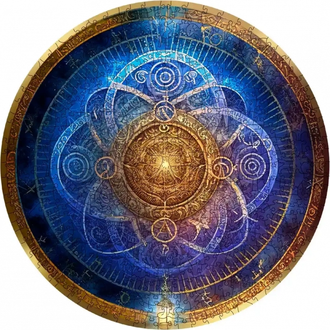 Puzzle din lemn zodiac albastru 250 piese WOODEN CITY