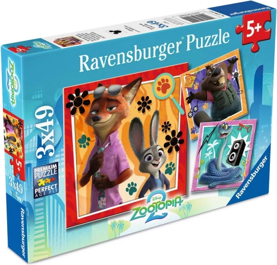 Puzzle RAVENSBURGER Zootropolis: Orașul animalelor 3×49 piese