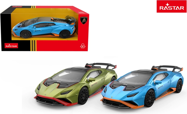 Model auto Lamborghini Huracan STO Rastar 1:43 verde - 1 bucată