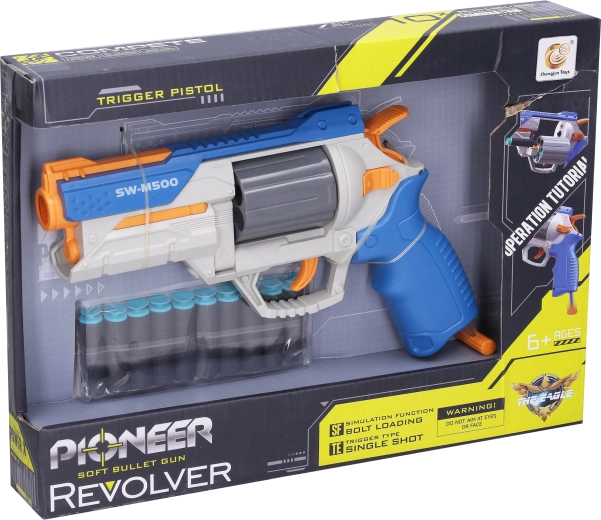 Revolver Pioneer – pistol cu gloanțe din spumă 25 cm