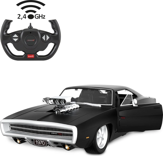 Mașină RC JAMARA Dodge Charger R/T 1970 1:16 neagră