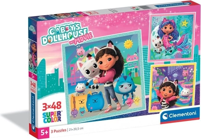 Puzzle Căsuța fermecată a lui Gabi 3×48 piese CLEMENTONI