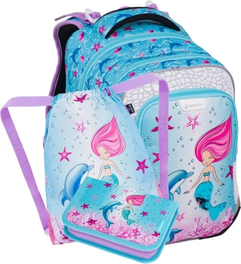 Bagmaster Lumi set școlar mic pentru elevi de clasa I – sirenă