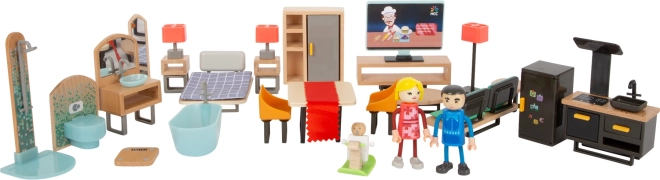 Small Foot set modern de mobilier pentru căsuța de păpuși