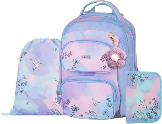 Set școlar 3 piese OXY Jumper Colibri – rucsac, penar și săculeț