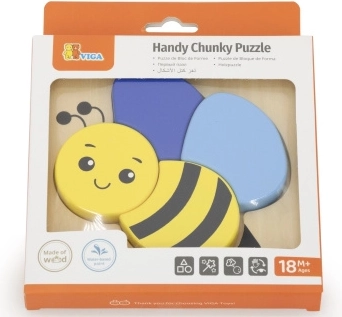 Puzzle din lemn cu încastrare, Albinuța, pentru cei mici