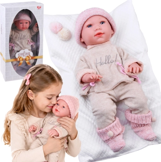 Păpușă interactivă Bobas 48 cm cu sunete și pernă - 1 bucată