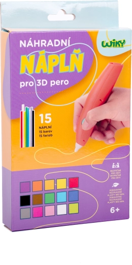Rezerve de filament pentru stilou 3D WIKY 15x3 m (ambalaj în cehă)