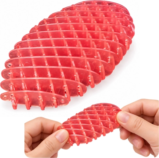 Jucărie antistres elastică roz, tip fidget, 5 cm