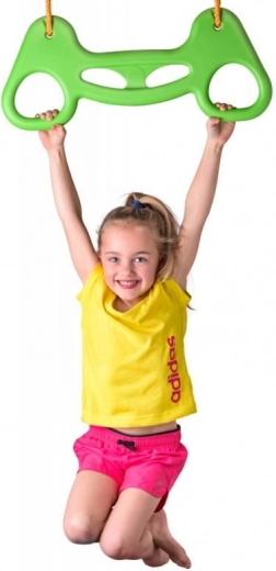 Bară de gimnastică cu mânere pe frânghie pentru copii