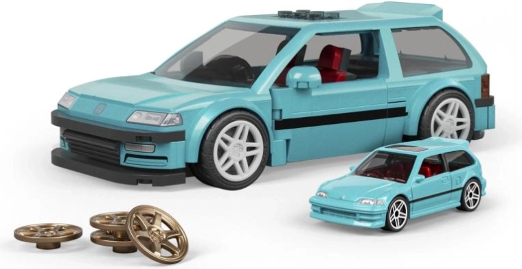 Seria Hot Wheels Speed – custom ’90 honda civic ef set de construit mașini