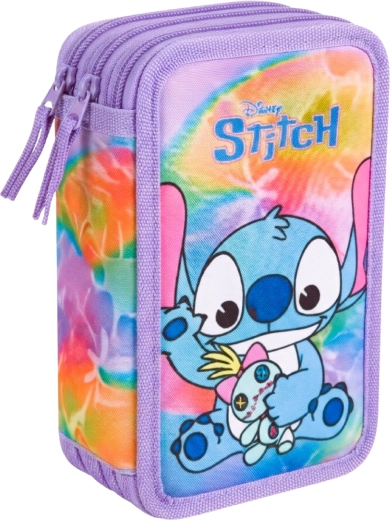 Penar școlar echipat cu trei compartimente Lilo & Stitch Stitch mov