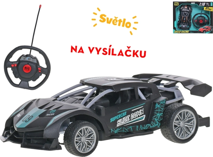 Mașină R/C de curse 1:18 cu efecte luminoase, 27 MHz