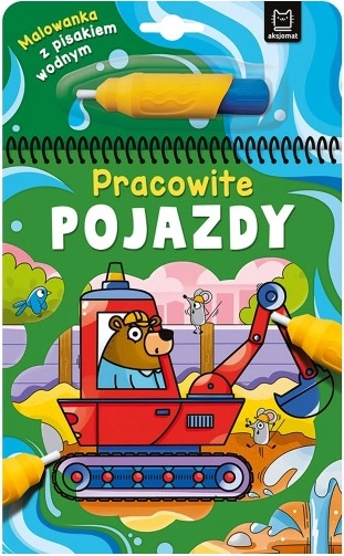 Carte de colorat cu marker cu apă – Vehicule harnice