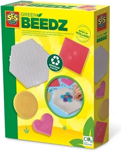 SES Creative Green Beedz plăcuțe pentru mărgele de călcat – 4 forme