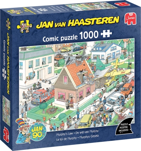 Puzzle Jumbo Jan van Haasteren: Legile lui Murphy, 1000 de piese