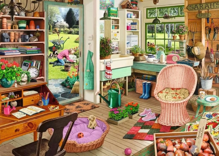 Puzzle Ravensburger Refugiul meu 6: Șura grădinarului, 1000 de piese