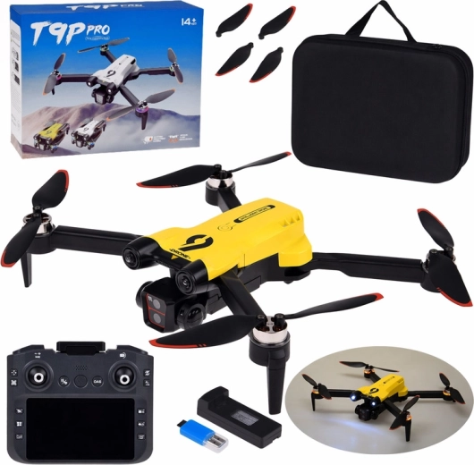 Dron pliabil cu cameră, controlat prin telecomandă, cu card de memorie