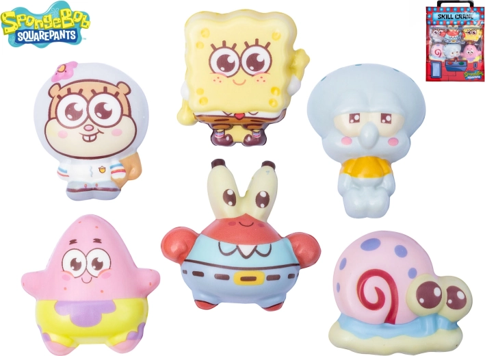 Figurine din spumă SpongeBob în săculeț (6 buc.)