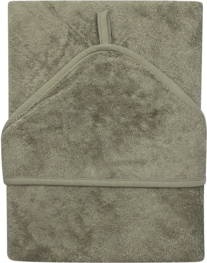 Prosop Timboo cu glugă XXL whisper green 95 × 95 cm