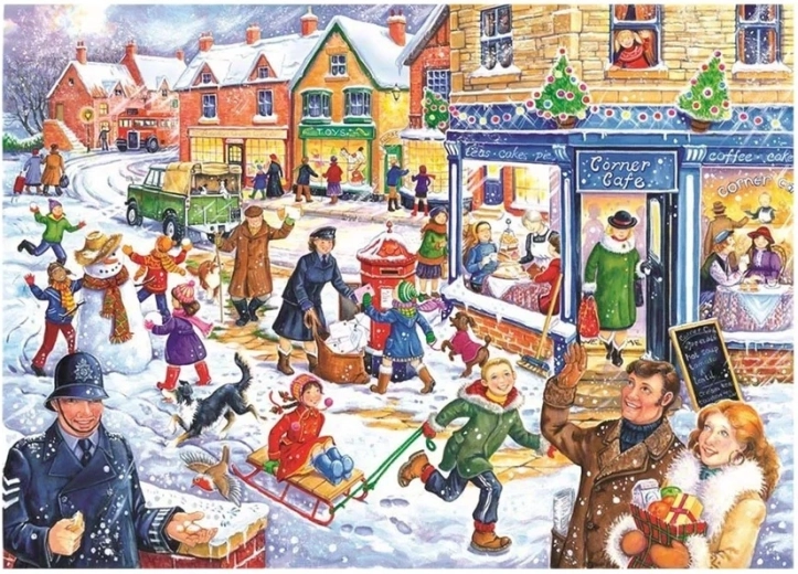 Puzzle Distracție de iarnă în oraș, 250 de piese mari