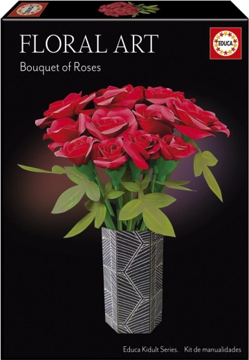 Educa puzzle 3D Floral Art: trandafir roșu