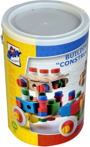 Set de construcție cu 140 de piese în găleată