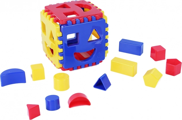 Cub de sortare pentru cei mici – jucărie educativă colorată