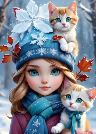 Puzzle Bluebird Plimbare de iarnă 300 piese