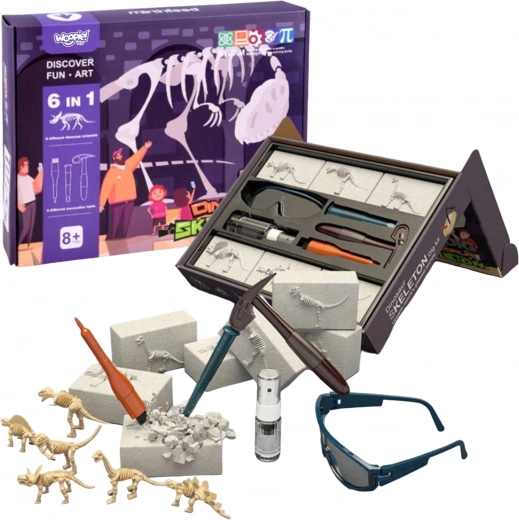 Woopie Micul arheolog – săpături cu 6 schelete de dinozauri